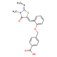 4-(2-{[(2E,5Z)-3-methyl-2-(methylimino)-4-oxo-1,3-thiazolidin-5-ylidene]methyl}phenoxymethyl)benzoic acid
