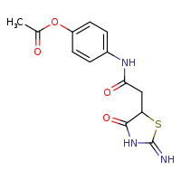 4-[2-(2-imino-4-oxo-1,3-thiazolidin-5-yl)acetamido]phenyl acetate