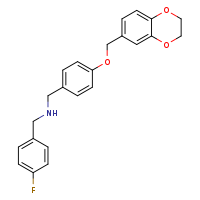 {[4-(2,3-dihydro-1,4-benzodioxin-6-ylmethoxy)phenyl]methyl}[(4-fluorophenyl)methyl]amine