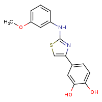 4-{2-[(3-methoxyphenyl)amino]-1,3-thiazol-4-yl}benzene-1,2-diol
