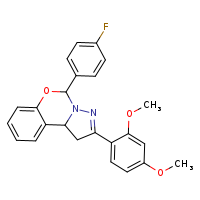 4-(2,4-dimethoxyphenyl)-7-(4-fluorophenyl)-8-oxa-5,6-diazatricyclo[7.4.0.0²,?]trideca-1(13),4,9,11-tetraene
