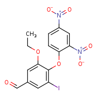 4-(2,4-dinitrophenoxy)-3-ethoxy-5-iodobenzaldehyde