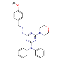 4-{2-[(4-methoxyphenyl)methyl]diazen-1-yl}-6-(morpholin-4-yl)-N,N-diphenyl-1,3,5-triazin-2-amine