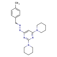 4-{2-[(4-methylphenyl)methyl]diazen-1-yl}-2,6-bis(piperidin-1-yl)pyrimidine
