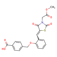 4-(2-{[(5E)-3-(2-methoxy-2-oxoethyl)-2,4-dioxo-1,3-thiazolidin-5-ylidene]methyl}phenoxymethyl)benzoic acid