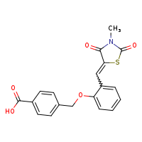 4-(2-{[(5E)-3-methyl-2,4-dioxo-1,3-thiazolidin-5-ylidene]methyl}phenoxymethyl)benzoic acid