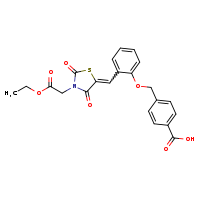 4-(2-{[(5Z)-3-(2-ethoxy-2-oxoethyl)-2,4-dioxo-1,3-thiazolidin-5-ylidene]methyl}phenoxymethyl)benzoic acid