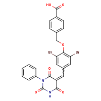 4-(2,6-dibromo-4-{[(5Z)-2,4,6-trioxo-1-phenyl-1,3-diazinan-5-ylidene]methyl}phenoxymethyl)benzoic acid