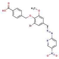 4-(2-bromo-6-methoxy-4-{[2-(5-nitropyridin-2-yl)diazen-1-yl]methyl}phenoxymethyl)benzoic acid