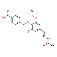 4-{2-chloro-4-[(E)-(acetamidoimino)methyl]-6-ethoxyphenoxymethyl}benzoic acid