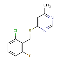 4-{[(2-chloro-6-fluorophenyl)methyl]sulfanyl}-6-methylpyrimidine