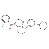 4-(2-chlorobenzoyl)-12-cyclohexyl-1,4-diazatetracyclo[7.6.1.0?,¹?.0¹?,¹?]hexadeca-9(16),10,12,14-tetraene