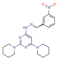 4-[(2E)-2-[(3-nitrophenyl)methylidene]hydrazin-1-yl]-2,6-bis(piperidin-1-yl)pyrimidine