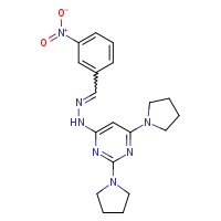 4-[(2E)-2-[(3-nitrophenyl)methylidene]hydrazin-1-yl]-2,6-bis(pyrrolidin-1-yl)pyrimidine
