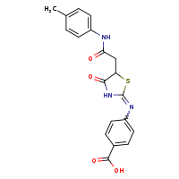 4-{[(2E)-5-{[(4-methylphenyl)carbamoyl]methyl}-4-oxo-1,3-thiazolidin-2-ylidene]amino}benzoic acid