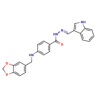 4-[(2H-1,3-benzodioxol-5-ylmethyl)amino]-N'-[(E)-1H-indol-3-ylmethylidene]benzohydrazide