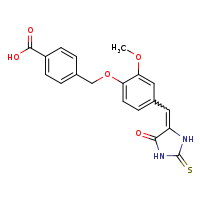 4-(2-methoxy-4-{[(4E)-5-oxo-2-sulfanylideneimidazolidin-4-ylidene]methyl}phenoxymethyl)benzoic acid