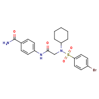 4-[2-(N-cyclohexyl-4-bromobenzenesulfonamido)acetamido]benzamide