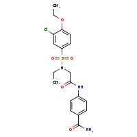 4-[2-(N-ethyl-3-chloro-4-ethoxybenzenesulfonamido)acetamido]benzamide