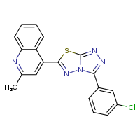 4-[3-(3-chlorophenyl)-[1,2,4]triazolo[3,4-b][1,3,4]thiadiazol-6-yl]-2-methylquinoline