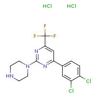 4-(3,4-dichlorophenyl)-2-(piperazin-1-yl)-6-(trifluoromethyl)pyrimidine dihydrochloride