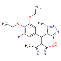 4-[(3,4-diethoxy-5-iodophenyl)(3-hydroxy-5-methyl-4H-pyrazol-4-yl)methyl]-5-methyl-4H-pyrazol-3-ol