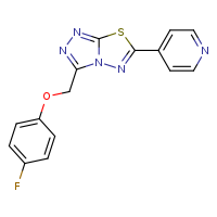 4-[3-(4-fluorophenoxymethyl)-[1,2,4]triazolo[3,4-b][1,3,4]thiadiazol-6-yl]pyridine