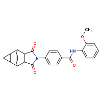 4-{3,5-dioxo-4-azatetracyclo[5.3.2.0²,?.0?,¹?]dodec-11-en-4-yl}-N-(2-methoxyphenyl)benzamide