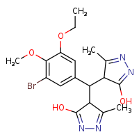 4-[(3-bromo-5-ethoxy-4-methoxyphenyl)(3-hydroxy-5-methyl-4H-pyrazol-4-yl)methyl]-5-methyl-4H-pyrazol-3-ol