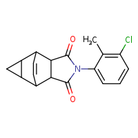 4-(3-chloro-2-methylphenyl)-4-azatetracyclo[5.3.2.0²,?.0?,¹?]dodec-11-ene-3,5-dione