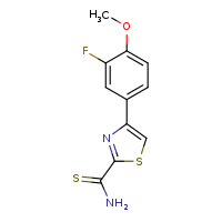 4-(3-fluoro-4-methoxyphenyl)-1,3-thiazole-2-carbothioamide