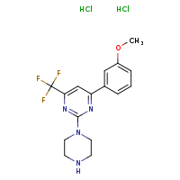 4-(3-methoxyphenyl)-2-(piperazin-1-yl)-6-(trifluoromethyl)pyrimidine dihydrochloride