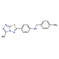 4-{3-methyl-[1,2,4]triazolo[3,4-b][1,3,4]thiadiazol-6-yl}-N-[(4-methylphenyl)methyl]aniline