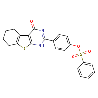 4-{3-oxo-8-thia-4,6-diazatricyclo[7.4.0.0²,?]trideca-1(9),2(7),4-trien-5-yl}phenyl benzenesulfonate
