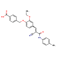 4-{4-[(1Z)-2-cyano-2-[(4-methylphenyl)carbamoyl]eth-1-en-1-yl]-2-ethoxyphenoxymethyl}benzoic acid
