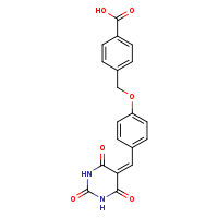4-{4-[(2,4,6-trioxo-1,3-diazinan-5-ylidene)methyl]phenoxymethyl}benzoic acid