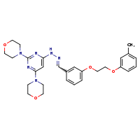 4-{4-[(2E)-2-({3-[2-(3-methylphenoxy)ethoxy]phenyl}methylidene)hydrazin-1-yl]-6-(morpholin-4-yl)pyrimidin-2-yl}morpholine