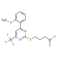 4-{[4-(2-methoxyphenyl)-6-(trifluoromethyl)pyrimidin-2-yl]sulfanyl}butanoyl chloride