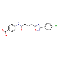 4-{4-[3-(4-chlorophenyl)-1,2,4-oxadiazol-5-yl]butanamido}benzoic acid
