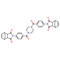 4-{4-[4-(4-{3,5-dioxo-4-azatricyclo[5.2.1.0²,?]dec-8-en-4-yl}benzoyl)piperazine-1-carbonyl]phenyl}-4-azatricyclo[5.2.1.0²,?]dec-8-ene-3,5-dione