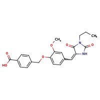 4-(4-{[(4E)-2,5-dioxo-1-propylimidazolidin-4-ylidene]methyl}-2-methoxyphenoxymethyl)benzoic acid