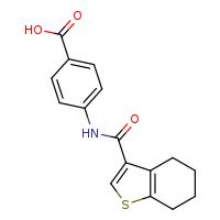4-(4,5,6,7-tetrahydro-1-benzothiophene-3-amido)benzoic acid