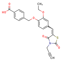 4-(4-{[(5E)-2,4-dioxo-3-(prop-2-yn-1-yl)-1,3-thiazolidin-5-ylidene]methyl}-2-ethoxyphenoxymethyl)benzoic acid