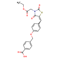 4-(4-{[(5Z)-3-(2-ethoxy-2-oxoethyl)-2,4-dioxo-1,3-thiazolidin-5-ylidene]methyl}phenoxymethyl)benzoic acid