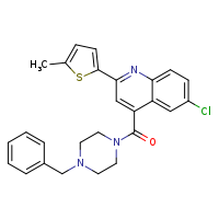 4-(4-benzylpiperazine-1-carbonyl)-6-chloro-2-(5-methylthiophen-2-yl)quinoline