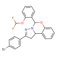 4-(4-bromophenyl)-7-[2-(difluoromethoxy)phenyl]-8-oxa-5,6-diazatricyclo[7.4.0.0²,?]trideca-1(13),4,9,11-tetraene