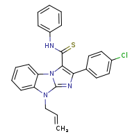 4-(4-chlorophenyl)-N-phenyl-7-(prop-2-en-1-yl)-2,5,7-triazatricyclo[6.4.0.0²,?]dodeca-1(12),3,5,8,10-pentaene-3-carbothioamide