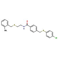 4-{[(4-chlorophenyl)sulfanyl]methyl}-N-(2-{[(2-methylphenyl)methyl]sulfanyl}ethyl)benzamide