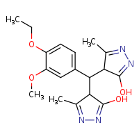 4-[(4-ethoxy-3-methoxyphenyl)(3-hydroxy-5-methyl-4H-pyrazol-4-yl)methyl]-5-methyl-4H-pyrazol-3-ol