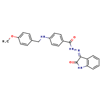 4-{[(4-methoxyphenyl)methyl]amino}-N'-[(3E)-2-oxo-1H-indol-3-ylidene]benzohydrazide